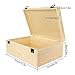 DAJAVE Unfinished Wooden Box, 12x9x5 Inch Large Wooden Box with Hinged Lid and Front Clasp, Pine Wood Box DIY Craft Stash Boxes for Arts Hobbies and Home Storage