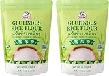 52USA Glutinous Rice Flour 32 Ounce (Basic), 1 Pound (Pack of 2), Rice Flour for Baking or Cooking, Product of THAILAND, All Natural White Rice Flour, Vegan