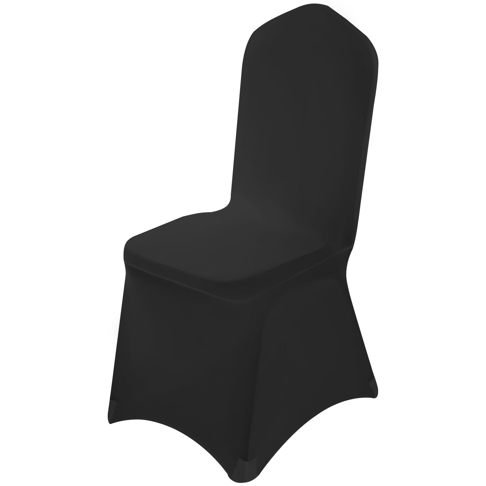 Velpax Black Chair Covers Wedding 50Pcs Chair Cover Polyester Spandex Stretch Removable Washable Slipcovers Chair Covers For Wedding Banquet Celebra