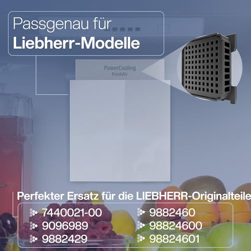 2 Aktivkohlefilter für Liebherr Fresh Air Kühlschrank – Ansicht 2