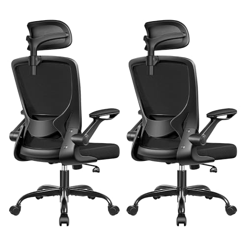 Image of Office Desk Chair, Ergonomic Office Chair for Prolonged Sitting, 2 Pack