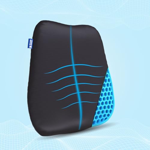 Image of The Sleep Company SmartGRID Ortho Pro Back Cushion | Back Pain Relief | Office Chair & Car Seat Support | Lumbar Support Back Rest | Supports Spinal Alignment & Posture | 600+ Cooling Channels | Black