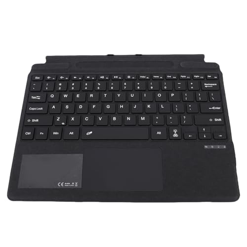 Wisoqu Wireless Keyboard, Ultra Slim Portable Bluetooth Wireless Keyboard with Touchpad, Bluetooth 7 Color Backlight Fit for Pro 8 9 10 11 X Tablets (Black)