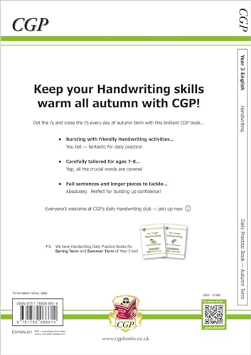 KS2 Handwriting Year 3 Daily Practice Book: Autumn Term (CGP Year 3 Daily Workbooks)