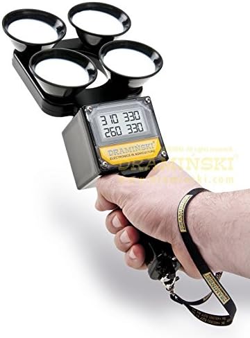 Person holding Draminski MD4Q Mastitis Detector with milk in cups