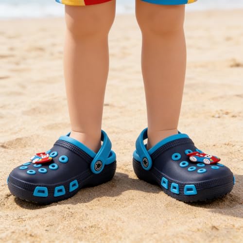 Image of Toddler Little Kids Clogs Slippers Sandals, Non-Slip Girls Boys Clogs Slide Lightweight Garden Shoes Slip-on Beach Pool Shower Slippers