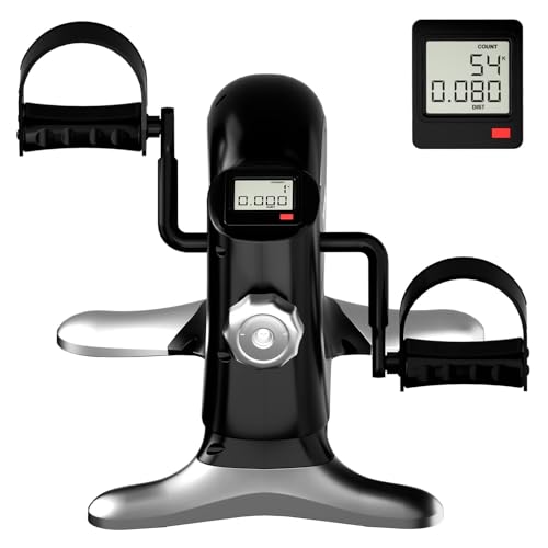 Image of Under Desk Bike Pedal Exerciser, Mini Exercise Bike for Arm /Leg Exercise, Portable Peddler with LCD Display