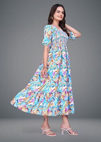 Image of Women A-line Multicolor Dress Group 10