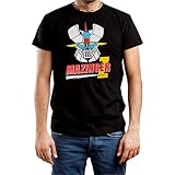 Camiseta de Hombre Mazinger Z de Algodon e Impresion Digital -Tambien Conocido como Dibujos Manga-Dibujos Anime - Camisetas de EGB Y de los años 80, el Corte de la Camiseta es Regular.2 (L, NEGRO2)