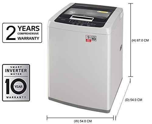 Image of LG T7585NDDLGA 6.5Kg Top Load Fully Automatic Washing Machine Appliance, Silver