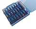 Transparent Blue Universal Clear Nail Polish Organizer Holder case for 48 Bottles Adjustable Dividers Space Saver