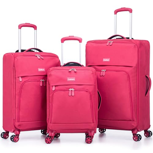 Cosbarn 3 Piece Softside Luggage Sets – Lightweight Durable