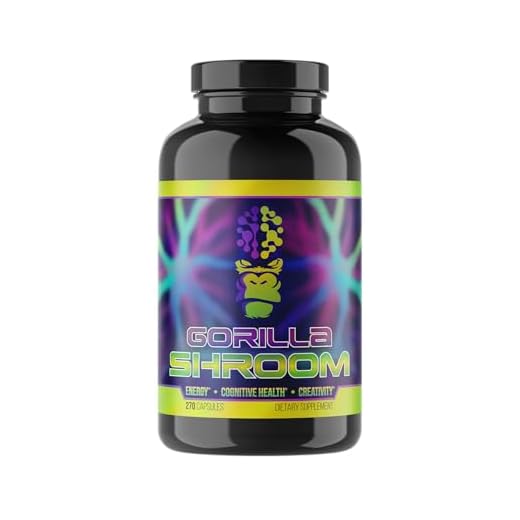 Gorilla Shroom Nootropic Mushroom Supplement (6700mg) - 270 Capsules/Lion’s Mane, Cordyceps, Reishi, Maitake/Increased Energy/Improved Immune Modulation/Enhanced Cognitive Functioning