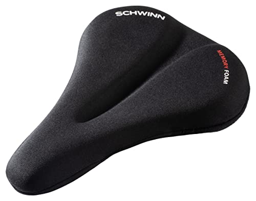 image for Schwinn Sport Memory Foam Dual Strap Bike Seat Cover, Saddle Cover for