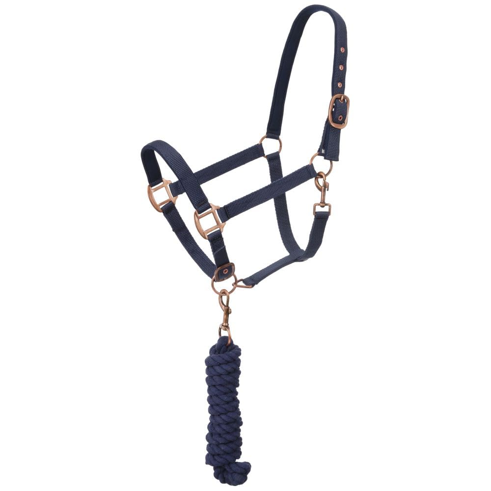 Tough 1 Tough-1 Neoprene Padded Halter with Antique Hardware Lead Set
