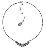  Konplott: collier Where the Lilac Bloom mintgreen, edles Kelchblüten-Collier mit Perlen und Kristallen in mintgrün, für Damen/Frauen