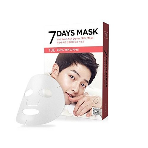 Forencos 7 Days Mask Pack Descendants of the sun Song Joong ki (10pcs) (Tuesday : Volcanic Ash Detox Silk Mask)