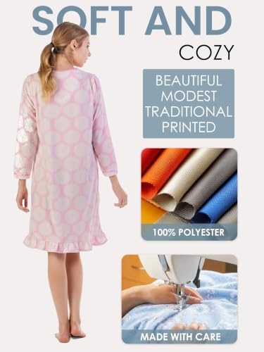 Image of Casual Nights Women's Cozy Long Sleeve Fleece Nightgown
