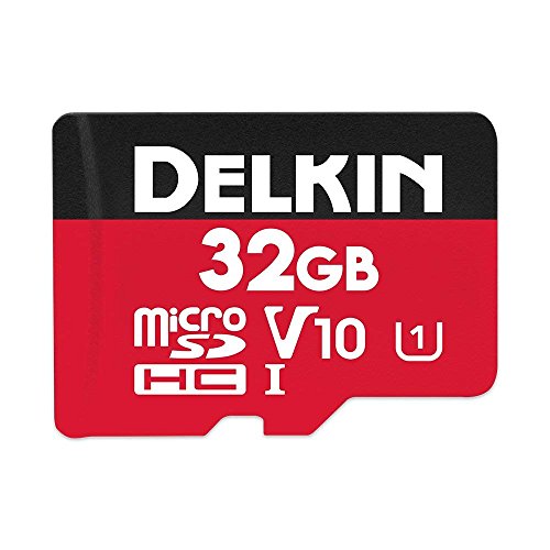 Delkin Devices 32GB Micro SDHC Memory Card with Adapter – 100MB/s Read, 30MB/s Write, UHS-I (U1, V10)