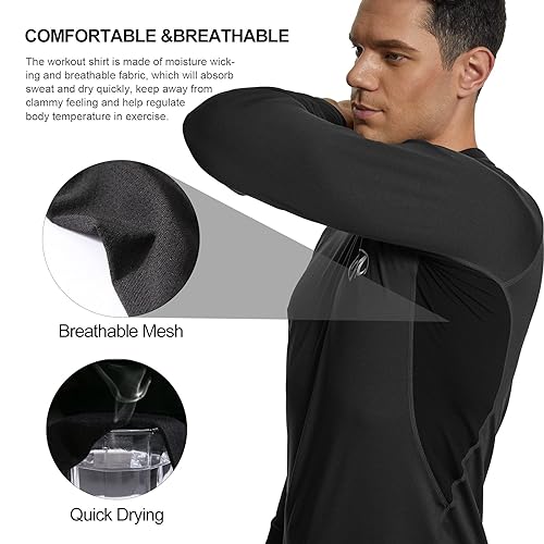 image for MEETWEE Thermal Underwear for Men, Winter Base Layer Set Tops & Long J