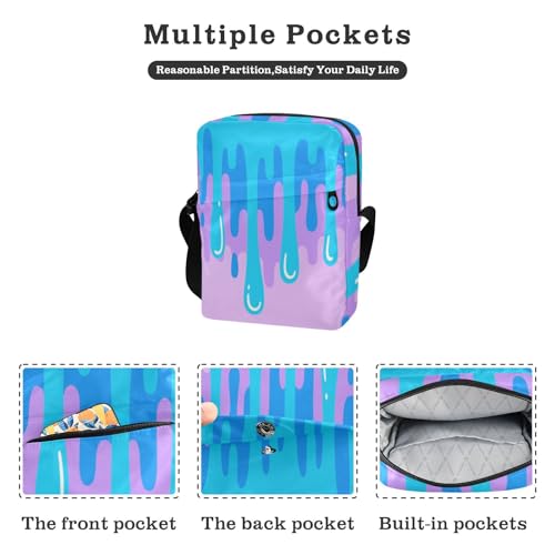 Graffiti Art Blue Purplr messenger bag cute Crossbody Small Bags For Women Everyday Purses Adjustable Strap for work Casual2