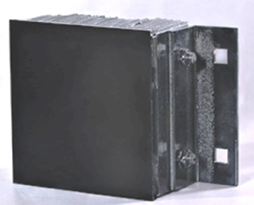 Durable Corporation Steel Face Rubber Dock Bumper, Rectangular, Laminated, Horizontal Mount, Flat Plate One Side, 2 Holes, 23-1/4