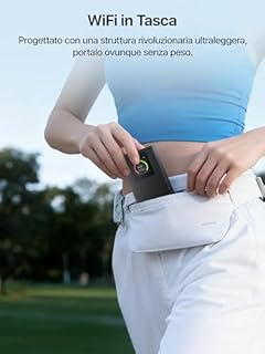 Tenda (Nuovo) MF6 Saponetta WiFi con SIM CAT 4 150Mbps, Wi-Fi 6 AX300Mbps, Router WiFi con SIM Portatile, Schermo LCD a Colori, Batteria Ricaricabile, USB-C Porta, Carica con Powerbank, Plug & Play