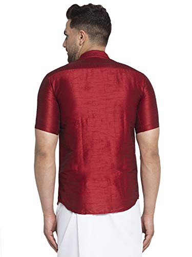 Image of SAIFOO Men's Classic Silk Ethnic Shirt.
