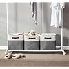 DECOMOMO 13 Inch Cube Storage Bins, Fabric Storage Cube, Basket for Kallax Shelves (Grey & White, 4 Pack)