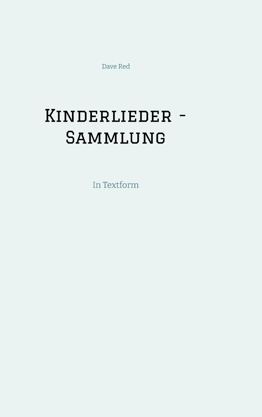 Kinderlieder recueil de textes anthologie chanson enfantine allemande