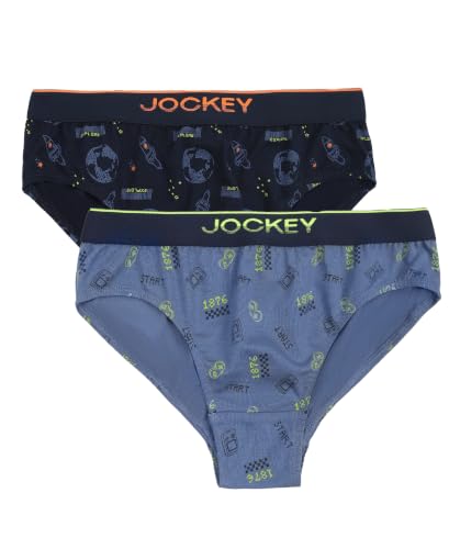Image of Jockey PB04 Boys Super Combed Cotton Elastane Printed Brief (Pack of 2)