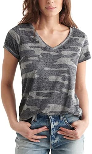 Lucky Brand Women's Camo Burnout Tee Shirt 1 Lucky Brand Women's Camo Burnout Tee Shirt