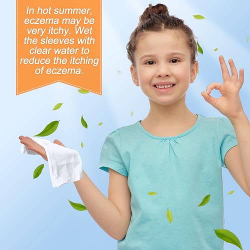 Eurzom 8 Pairs Eczema Sleeve for Kids Toddler Elastic Arm Sleeves Soft and Does Not Hurt the Skin UV Protection