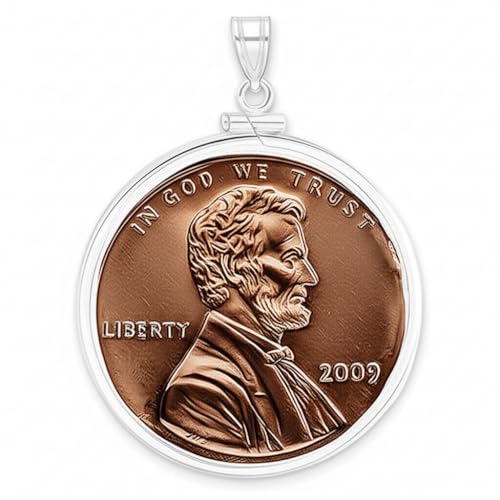 Sterling Silver Penny Coin Bezel, 19 x 1.5 mm, Pendant Bezel, Charm Pendant, /coin is not includet/, Made in the USA