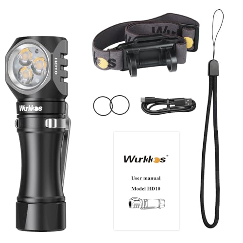 Wurkkos HD10 1200-Lumen Rechargeable Right-Angle Mini Flashlight & Headlamp - image 9