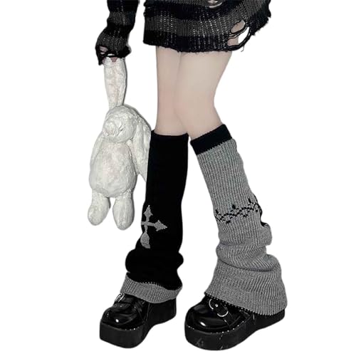 BXCNCKD Gothic Skull Print Two Side Wear Knitted...