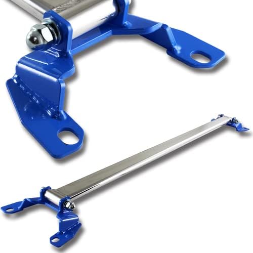 Aluminum JDM Polished Rear Upper Tower Brace Strut Bar Compatible with 2015-2020 Subaru WRX/WRX STI, 2016 2017 2018 2019 (Blue)