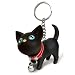 Malltop Cat Keychain, Cute Black Kitten Collar Bell Keyring For Handbag