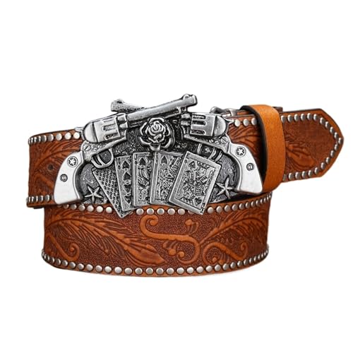 A Men's And Women's Casual Retro Belt Western Style! PU Leather Belt With Metal Buckle, Suitable For Daily Work Wear