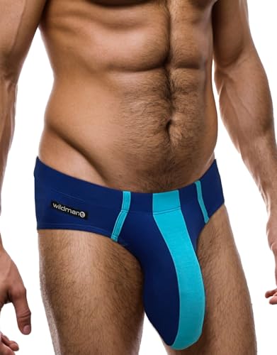 Wildmant Monster Cock Modal Brief Royal Blue and Baby Blue4