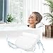 Essort Bathtub Pillow, Large Spa 3D Air Mesh Bath Pillow, Luxury Comfortable Soft Bath Cushion Headrest, for Head Neck Shoulder Support Backrest, Fits Any Size of Tubs（White）