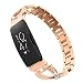 Produktbild TiMOVO Uhrenarmband Kompatibel mit Fitbit Inspire/Inspire HR, Atmungsaktives, Verstellbares Armband mit Diamanten Ersatz für Fitbit Inspire/Inspire HR - Rose Gold