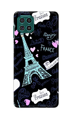 Image of PRINTFIDAA Lovers Famous Place Eiffel Tower in Paris Printed Designer Hard Back Case Cover for Samsung Galaxy F62 / M62 -(WY) MVN1003