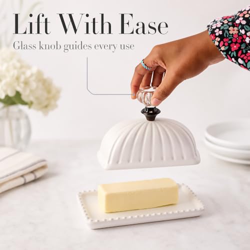 Image of Mud Pie Door Knob Butter Dish
