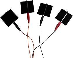 Kit Eletrodos de Silicone Condutivo 5x5cm Universal – Borracha Condutiva para Fisioterapia, TENS, FES, Corrente Russa e Aussie – Terapia Estética e Reabilitação (4)