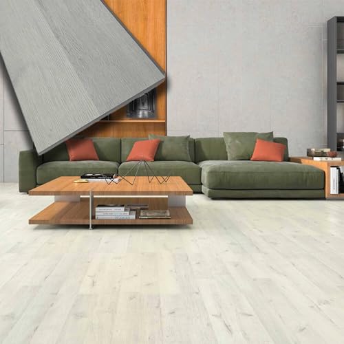 Pavimento In Laminato 7Mm Click Spazzolato Ice Oak 197X1205-10 Anni Garanzia