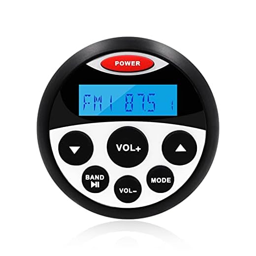 GUZARE Boat Marine Stereo Receiver Bluetooth - 45 x 4 Watts Audio AM FM Gauge Waterproof Radio Tuner Streaming for Boats Golf Cart ATV UTV and Spa Hot Tubs GR304