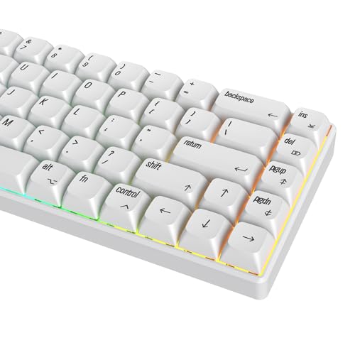 Image of 128 Keys PBT Keycaps XDA Profile Keycap Set Minimalist White Mac Style Custom Keycaps for MX Switches Mechanical Keyboard(Minimalist)