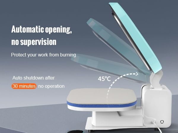 Prensa de calor automática 12x15 pulgadas para sublimación de ropa miniatura 7