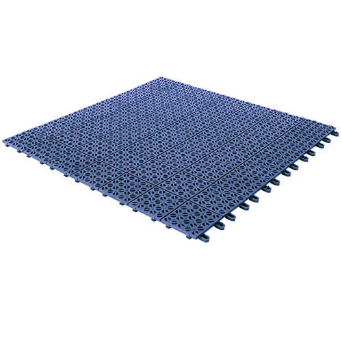 Azulejos de plástico para evitar charcos baldosas autobloqueantes azul exterior 1